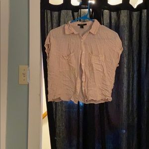 Button down crop top